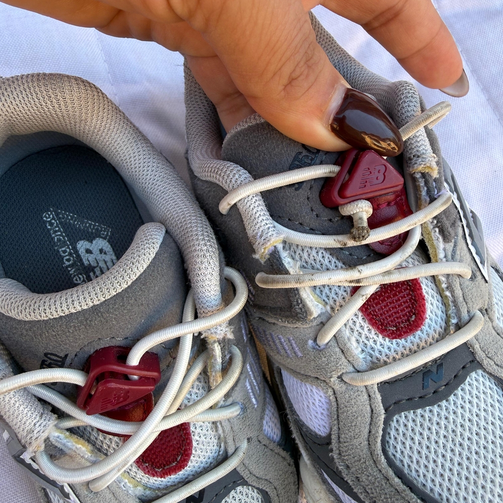New Balance Kids' Sneakers in Gray and Burgundy